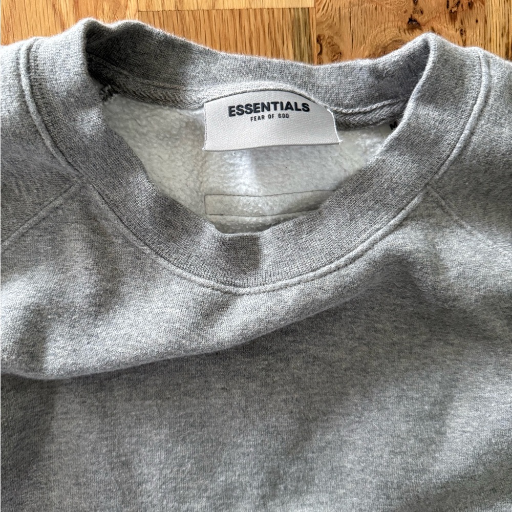 Essentials Gray Crewneck Men's Sweater